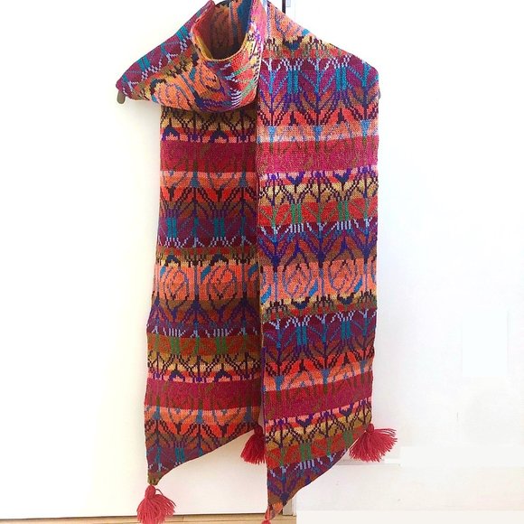 New Tuulevi Design Colorful Wool Scarf & Hat Set - Picture 2 of 9